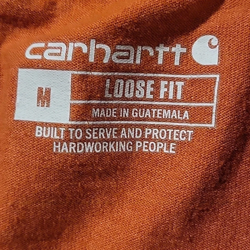 Orange Carhartt Medium Long Sleeve Tee - Picture 6 of 7